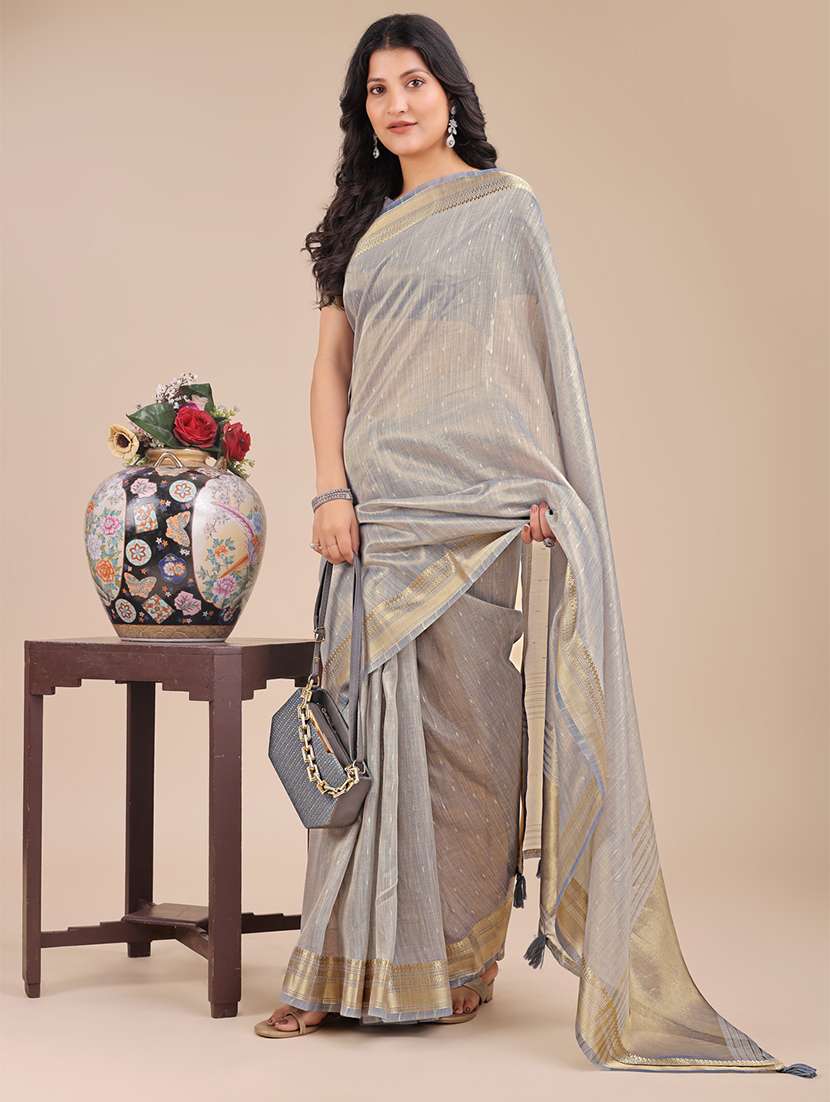 women self design bordered saree with blouse - 21920326 -  Standard Image - 2