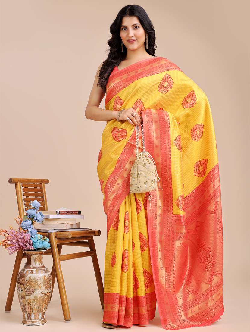 women self design bordered saree with blouse - 21920357 -  Standard Image - 2
