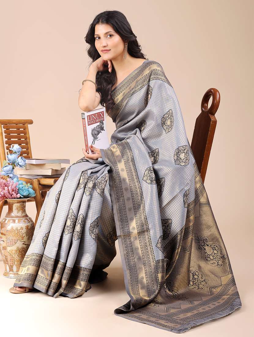 women self design bordered saree with blouse - 21920361 -  Standard Image - 2