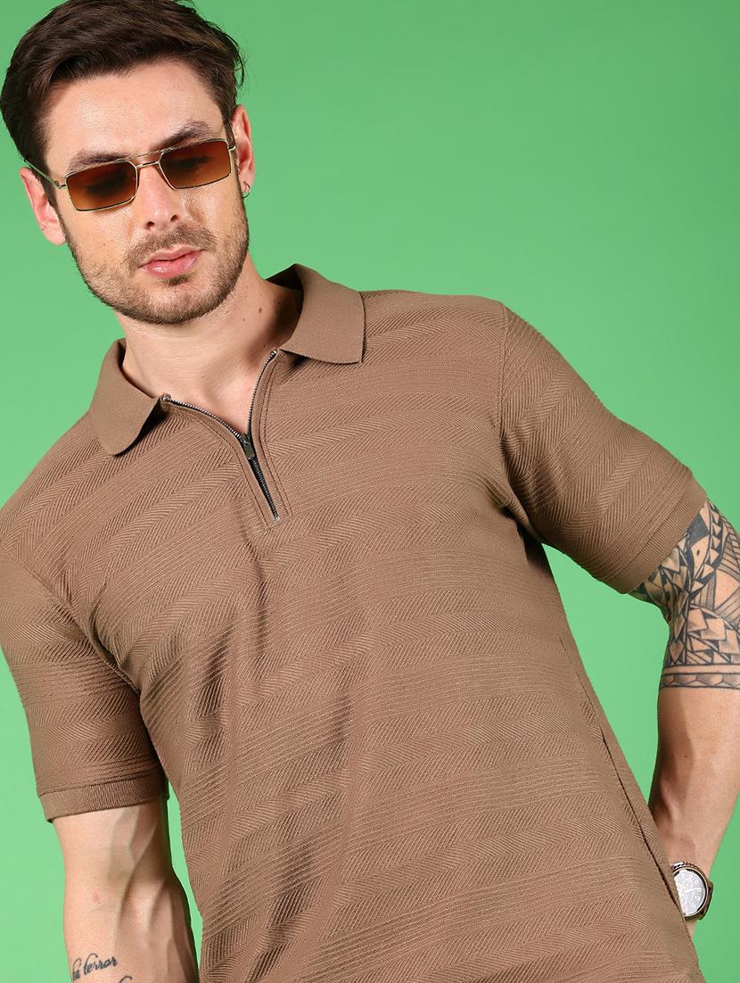 men solid short sleeves regular fit polo t-shirt - 21921124 - Standard Image - 2