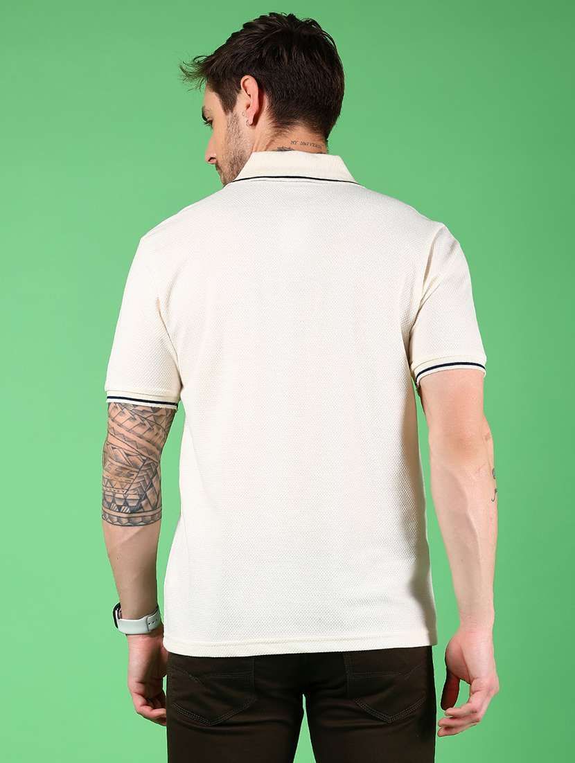 men solid short sleeves regulr fit polo t-shirt - 21921136 -  Standard Image - 2
