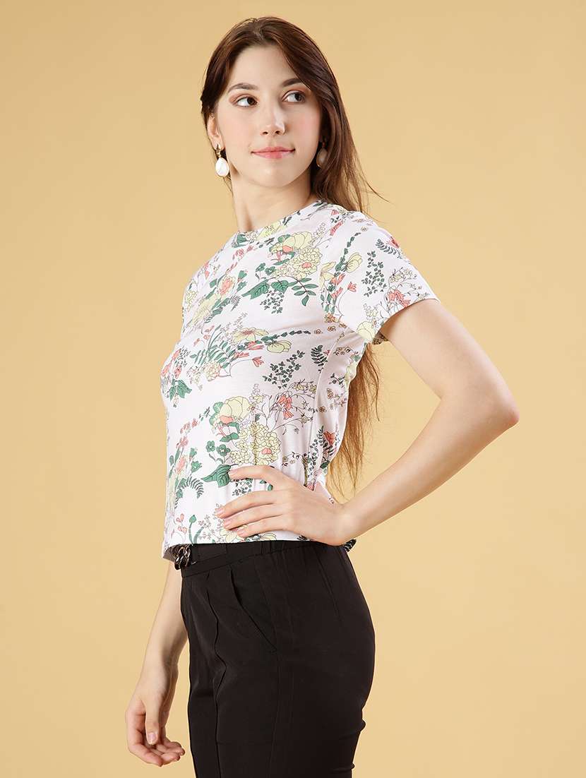 women printed short sleeve regular fit t-shirt - 21921192 -  Standard Image - 2
