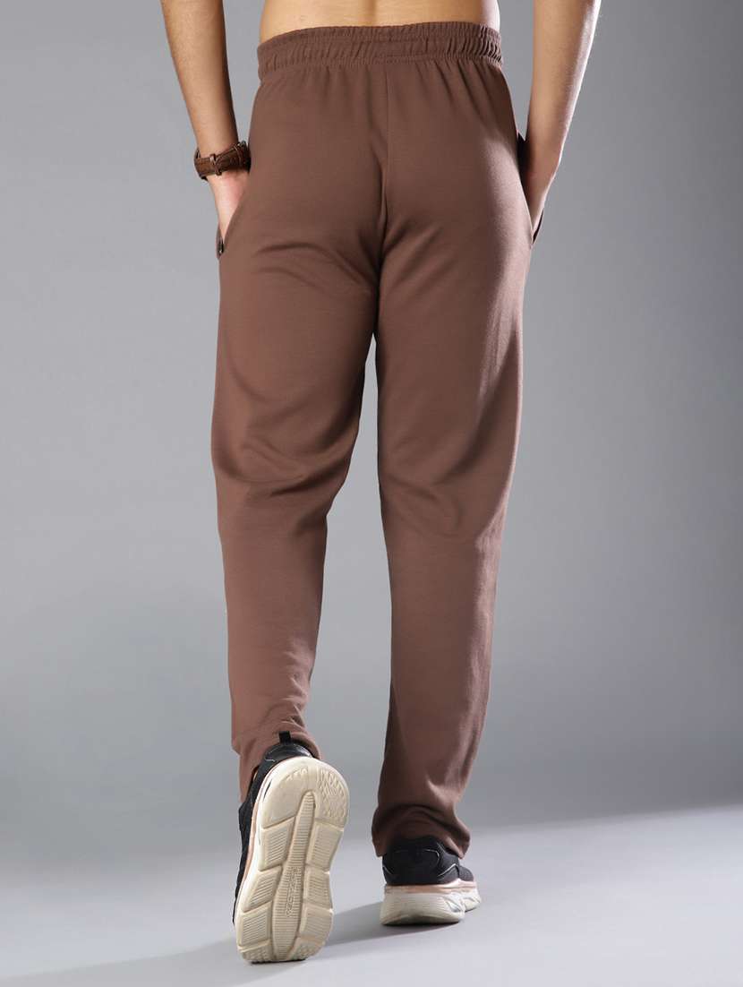 men solid mid rise full length track pant - 21922326 -  Standard Image - 2