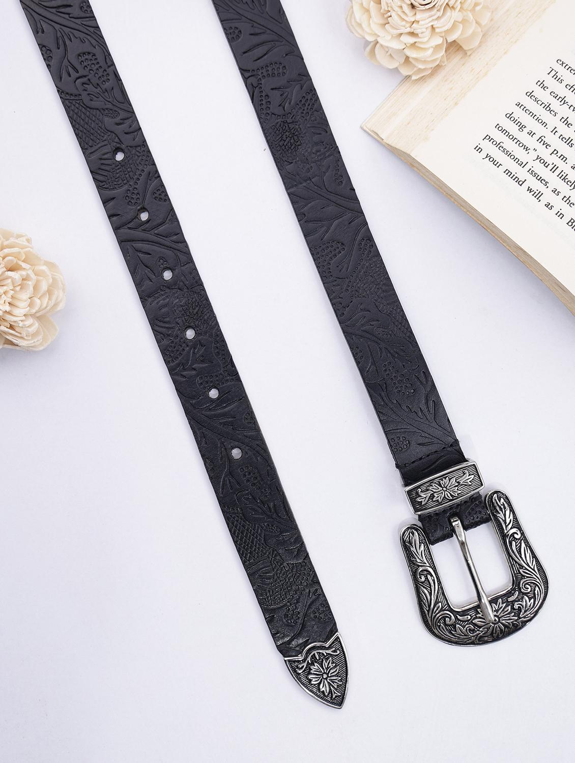 women black textured belt - 21922393 - Standard Image - 2