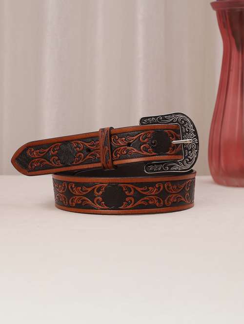 women brown textured belt - 21922394 -  Standard Image - 0