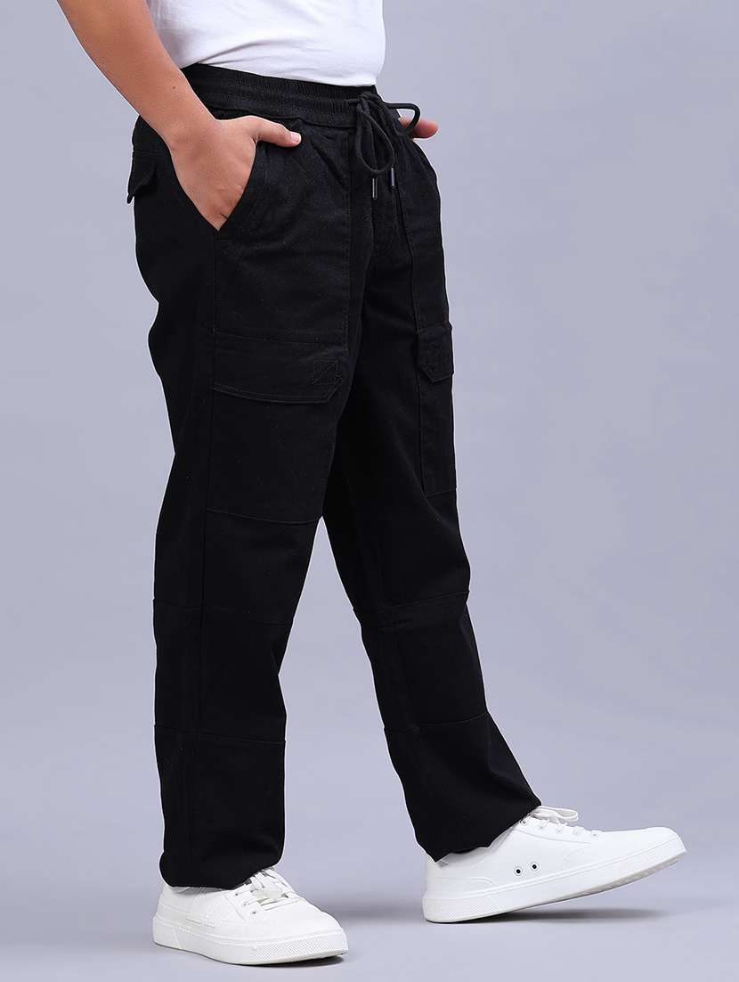 men solid mid rise cargo - 21922565 -  Standard Image - 2