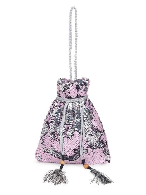 women metalic sequined potli bag - 21922585 -  Standard Image - 0