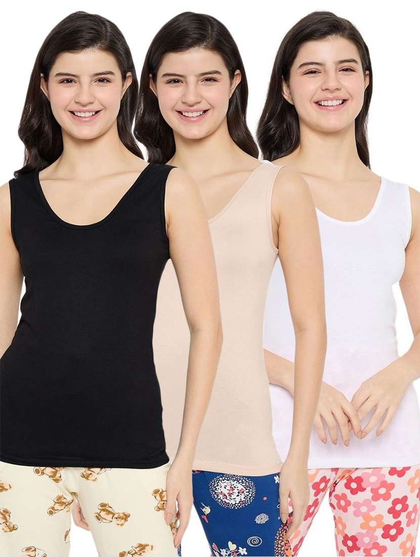 women pack of 3 solid camisole