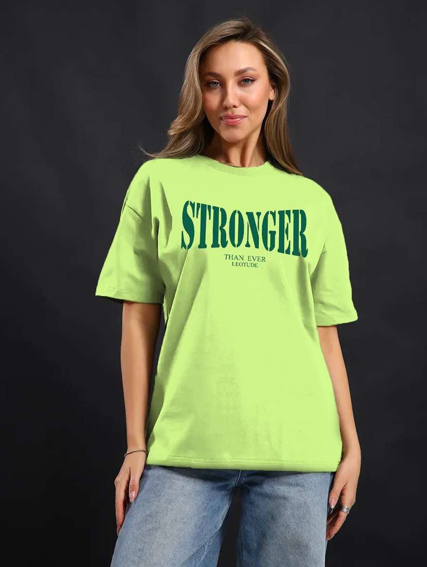 women printed short sleeves oversized t-shirt