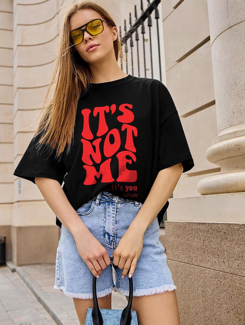 women printed short sleeves oversized t-shirt - 21922734 -  Zoom Image - 0