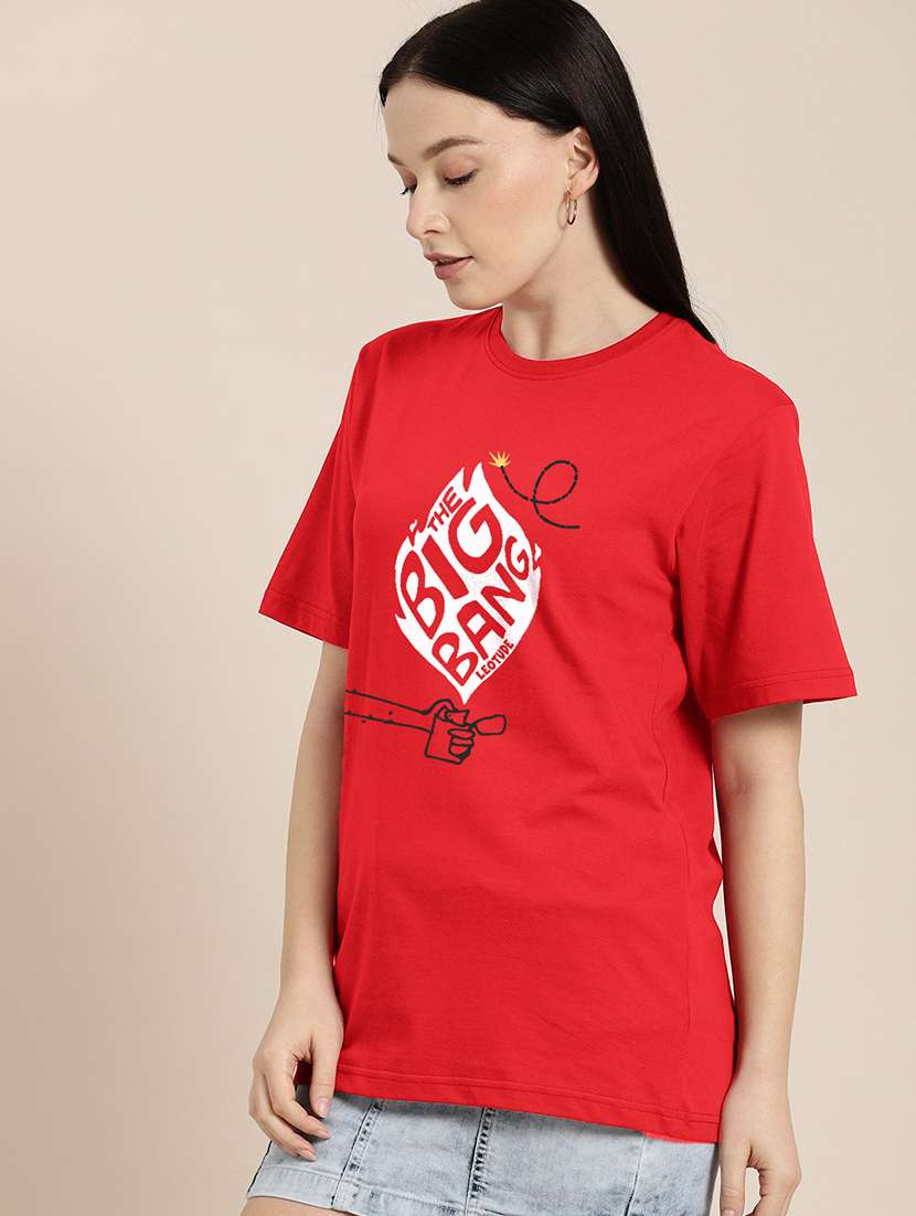 women printed short sleeves oversized t-shirt