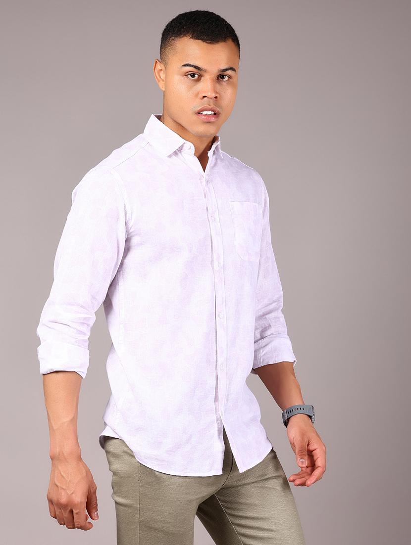 men printed collared long sleeve casual shirt - 21922784 - Standard Image - 2