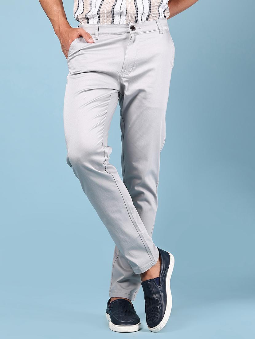 men solid mid rise regular fit chinos  - 21922877 -  Zoom Image - 0