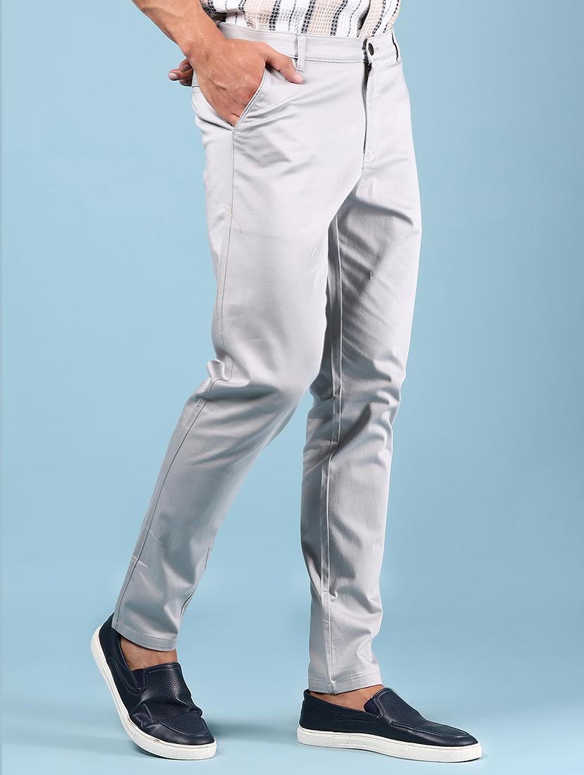 men solid mid rise regular fit chinos - 21922877 - Standard Image - 2