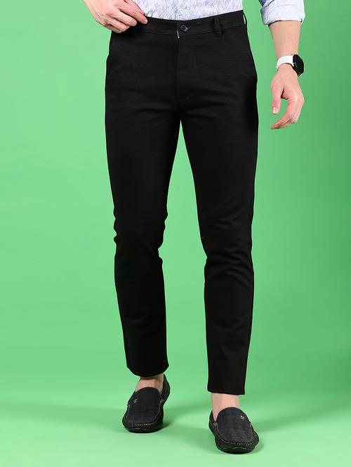 men solid mid rise slim fit chinos - 21922881 - Standard Image - 0