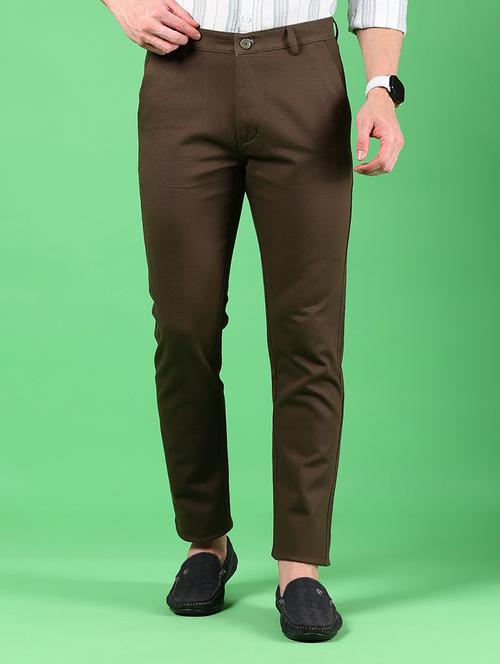 men solid mid rise slim fit chinos - 21922902 - Standard Image - 0