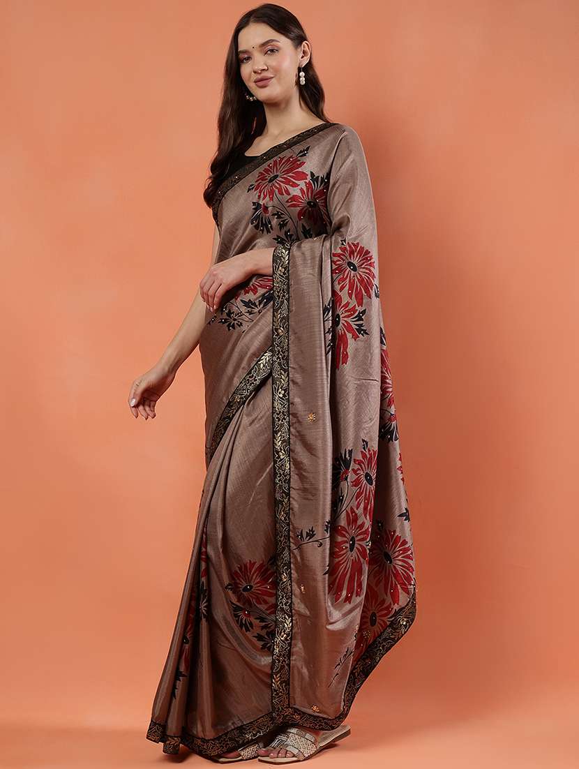 women printed casual wear saree with blouse - 21922917 -  Standard Image - 2