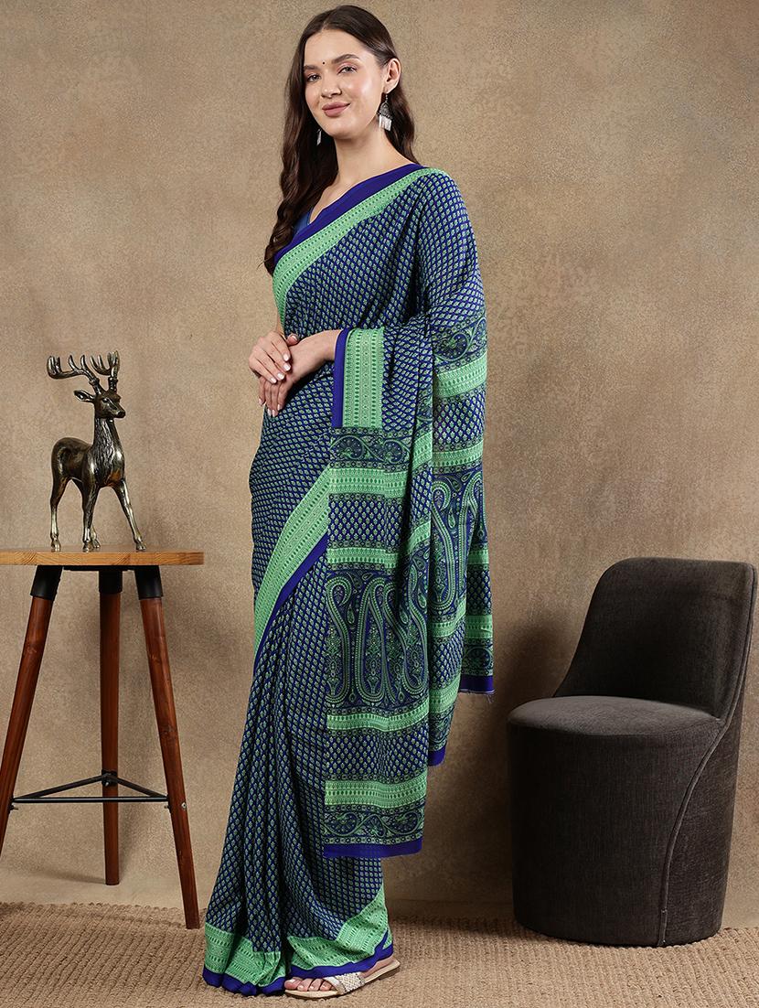 women printed casual wear saree with blouse - 21922919 - Standard Image - 2
