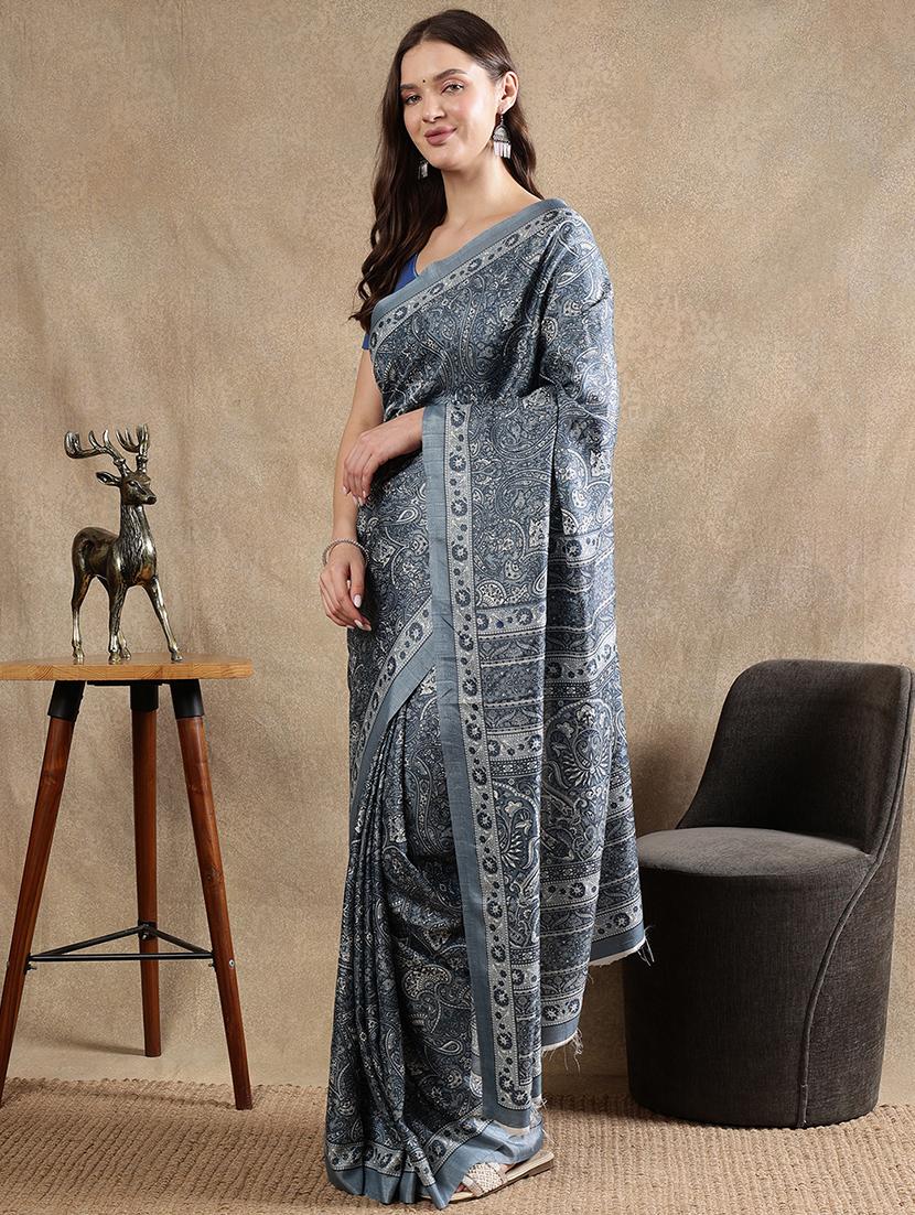 women printed casual wear saree with blouse - 21922922 - Standard Image - 2
