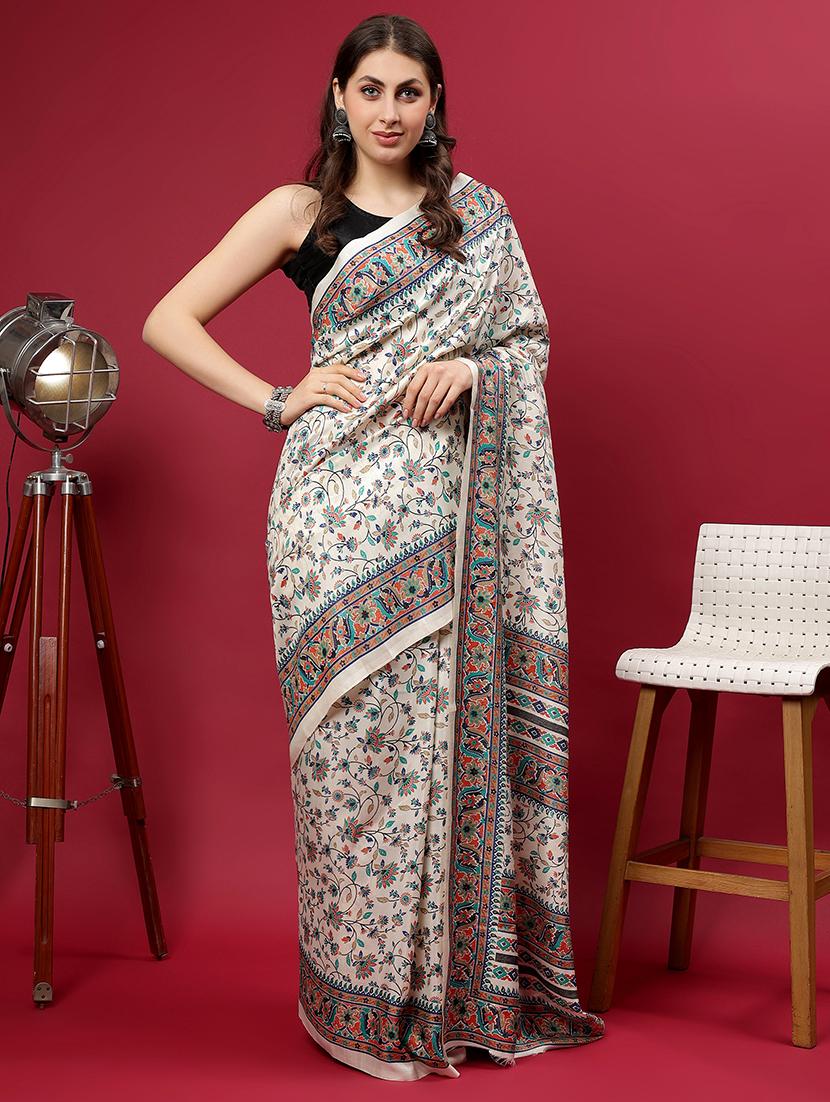 women printed casual wear saree with blouse - 21922923 - Standard Image - 2