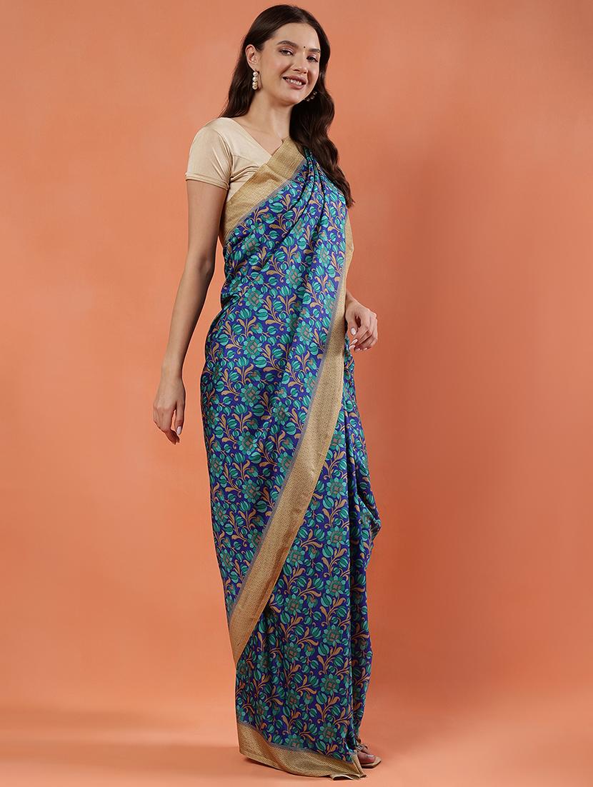 women printed casual wear saree with blouse - 21922926 - Standard Image - 2