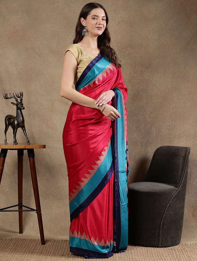 women pink bhagalpuri silk saree with blouse - 21922930 -  Standard Image - 2