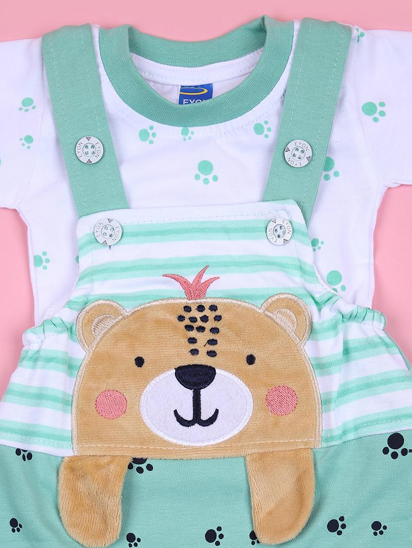 kids printed t-shirt and dungree set - 21923105 - Standard Image - 2