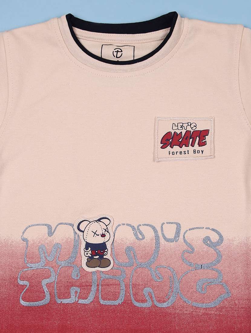 boys printed t-shirt & shorts casual wear set - 21923122 -  Standard Image - 2