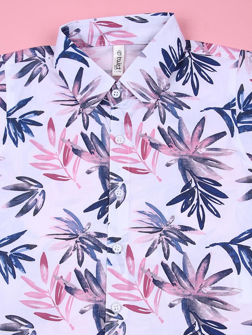 boys printed shirt & shorts casual wear set - 21923125 - Standard Image - 2