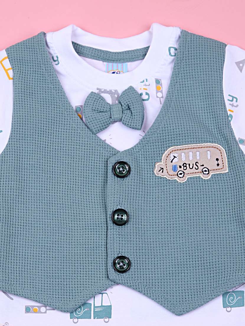 boys printed t-shirt & shorts casual wear set - 21923130 - Standard Image - 2