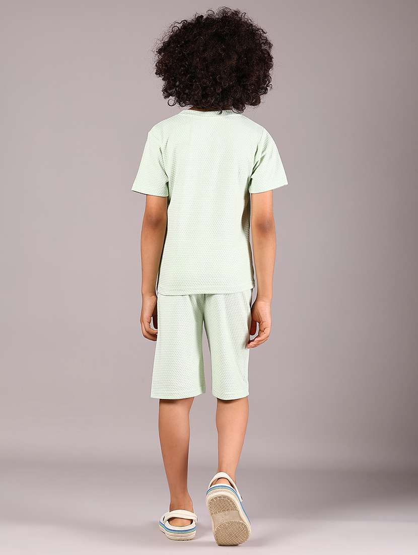 boys self design t-shirt & shorts co-ords set - 21923132 - Standard Image - 2
