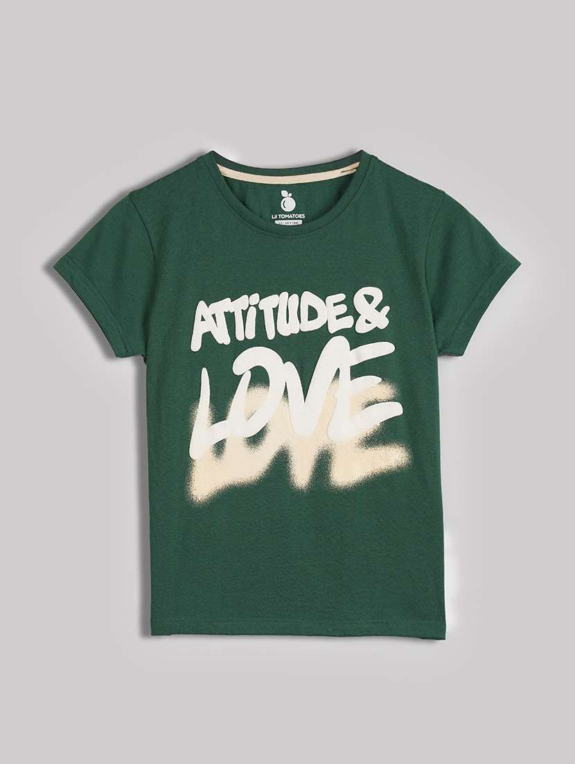 girls printed short sleeves tee