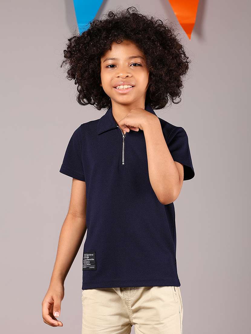 boys solid short sleeves polo t-shirt