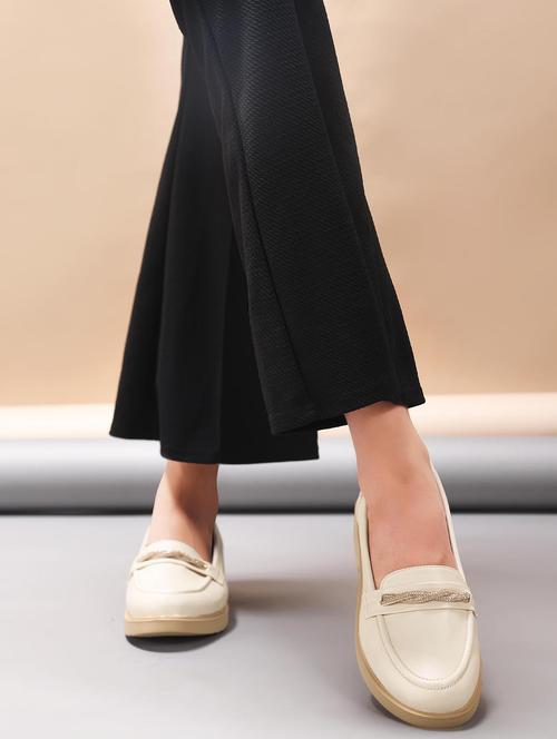 women off white embellished slip on loafer - 21923603 -  Standard Image - 0