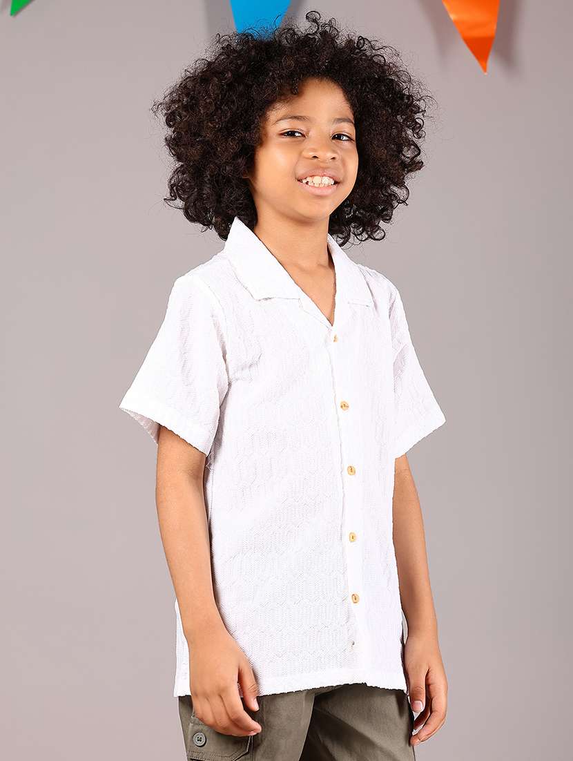 boys self designed cuabn collared shirt - 21923659 -  Standard Image - 2