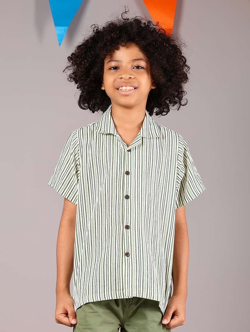 boys striped short sleeve casual shirt - 21923662 -  Standard Image - 2