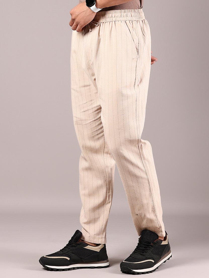 men striped mid rise casual trouser - 21923716 - Standard Image - 2