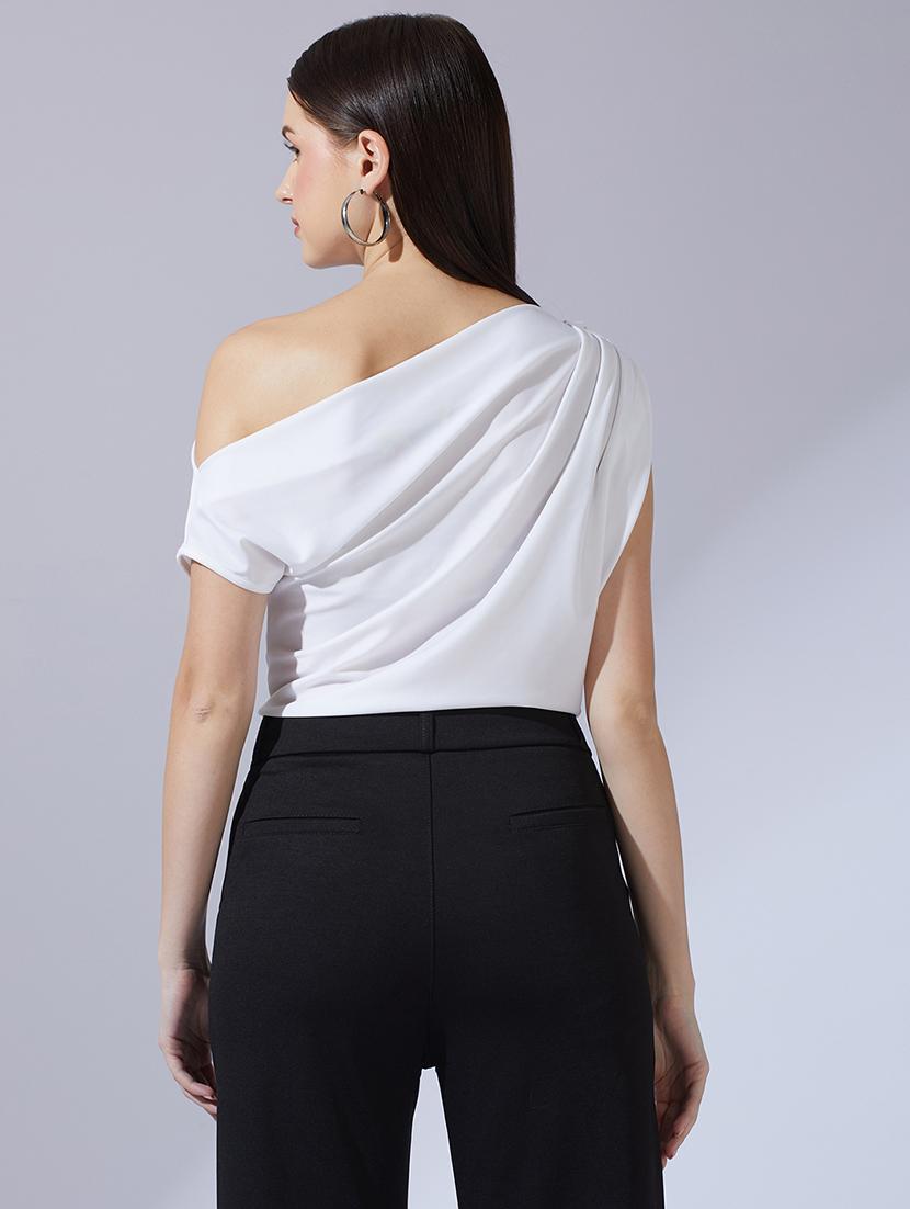 women solid asymmetric neck sleeveless top - 21923729 - Standard Image - 2