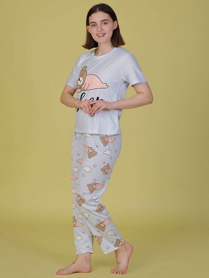 girls printed nightwear pyjama set - 21923769 -  Standard Image - 2