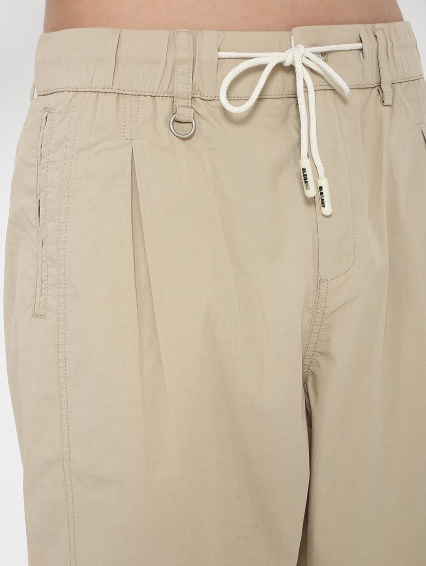 men solid mid rise regular fit casual trouser - 21923895 - Standard Image - 2