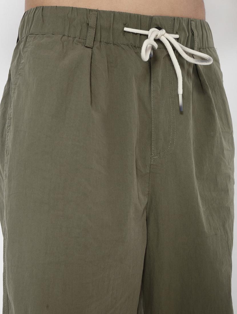 men solid mid rise parachute trouser - 21923900 - Standard Image - 2