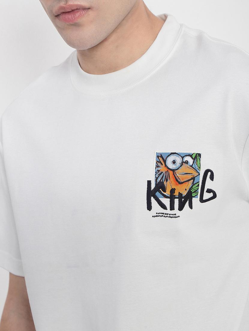 men printed short sleeves loose fit t-shirt - 21923914 - Standard Image - 2