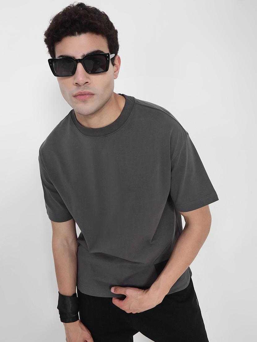 men solid short sleeves loose fit t-shirt - 21923916 -  Zoom Image - 0