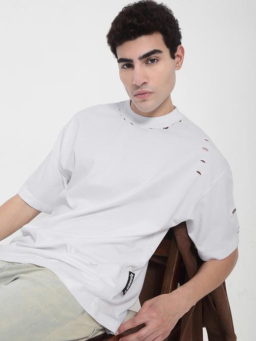 men solid short sleeves oversized t-shirt - 21923923 -  Standard Image - 0