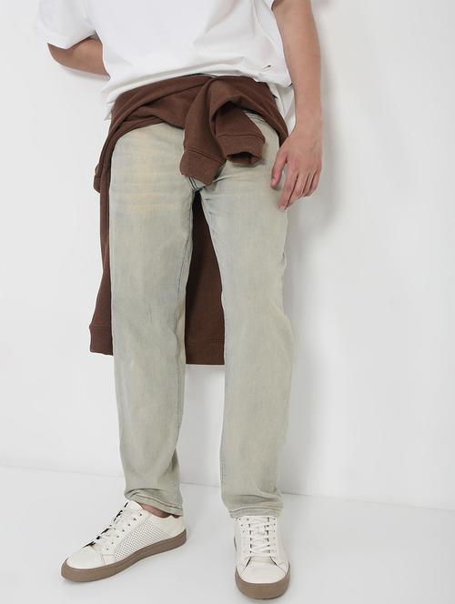 men solid mid rise straight fit jean - 21923947 -  Standard Image - 0