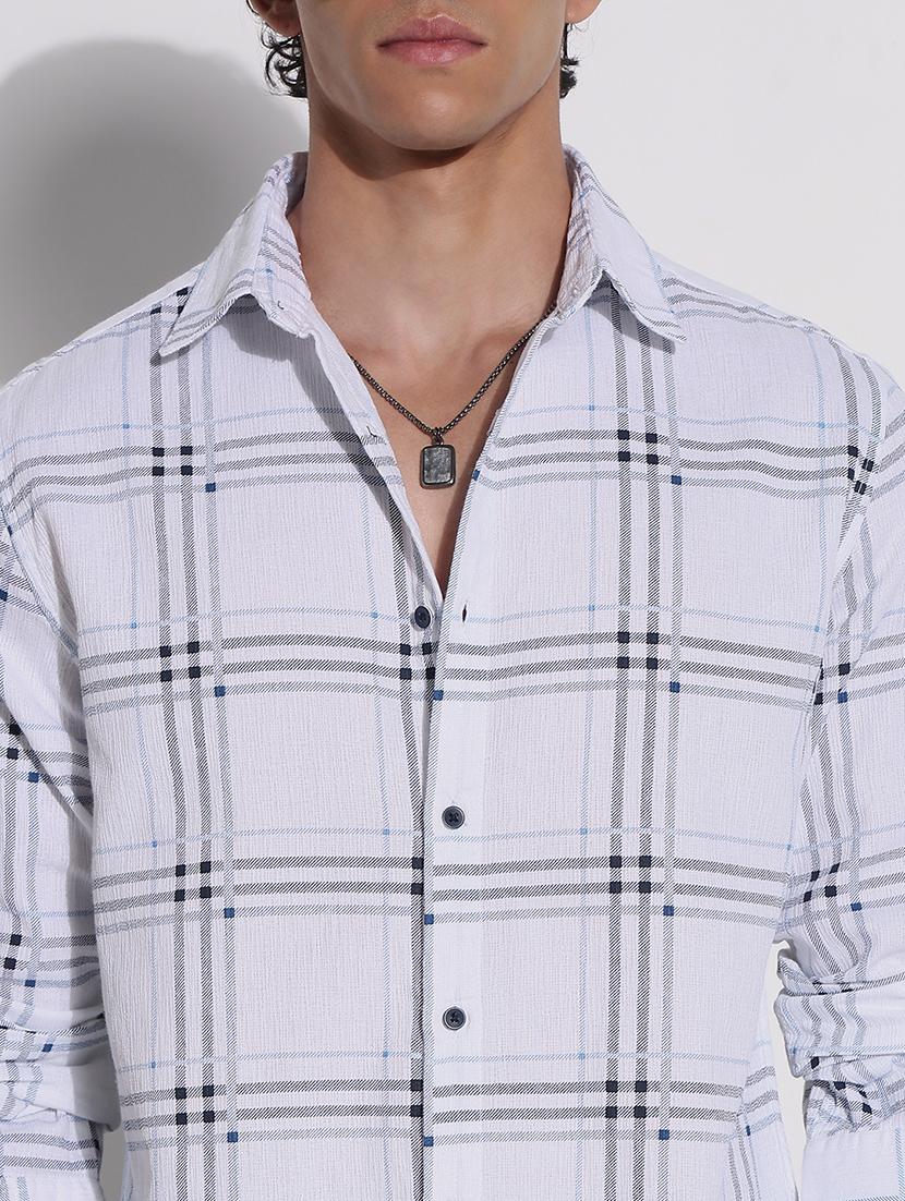men checkered long sleeve regular fit casual shirt - 21923967 - Standard Image - 2