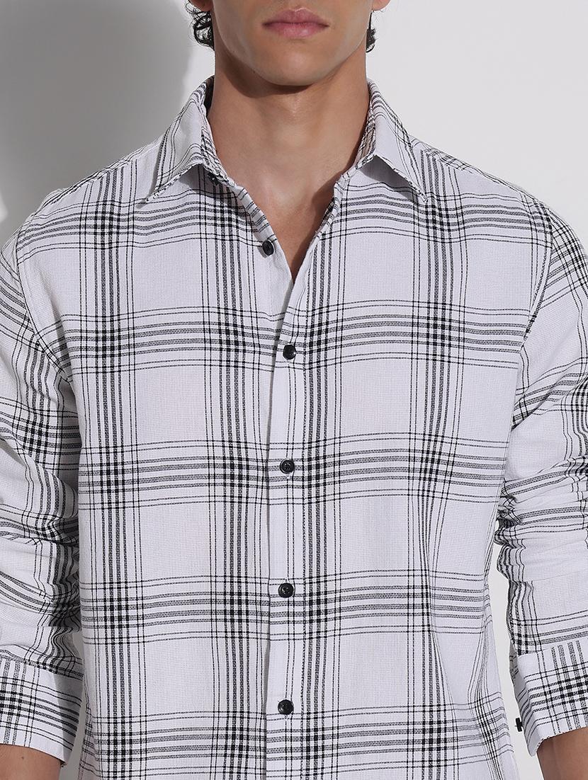 men checkered long sleeve regular fit casual shirt - 21923969 - Standard Image - 2