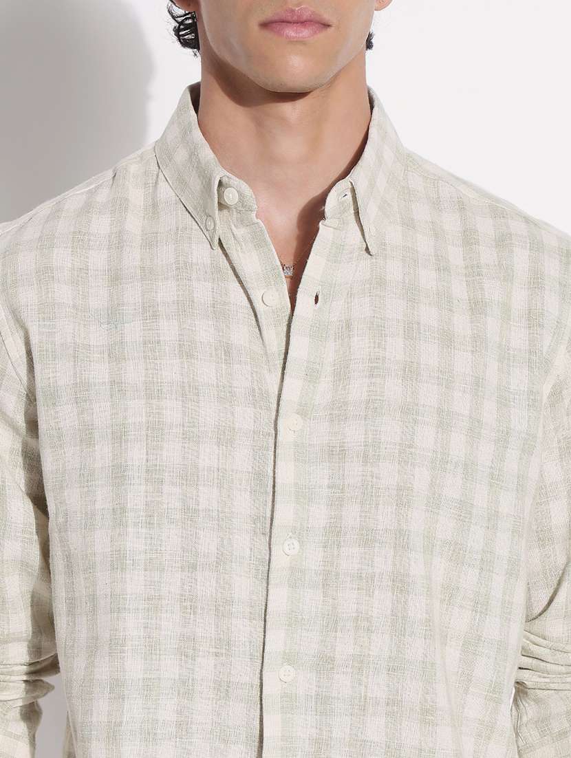 men checkered long sleeve regular fit casual shirt - 21923987 -  Standard Image - 2