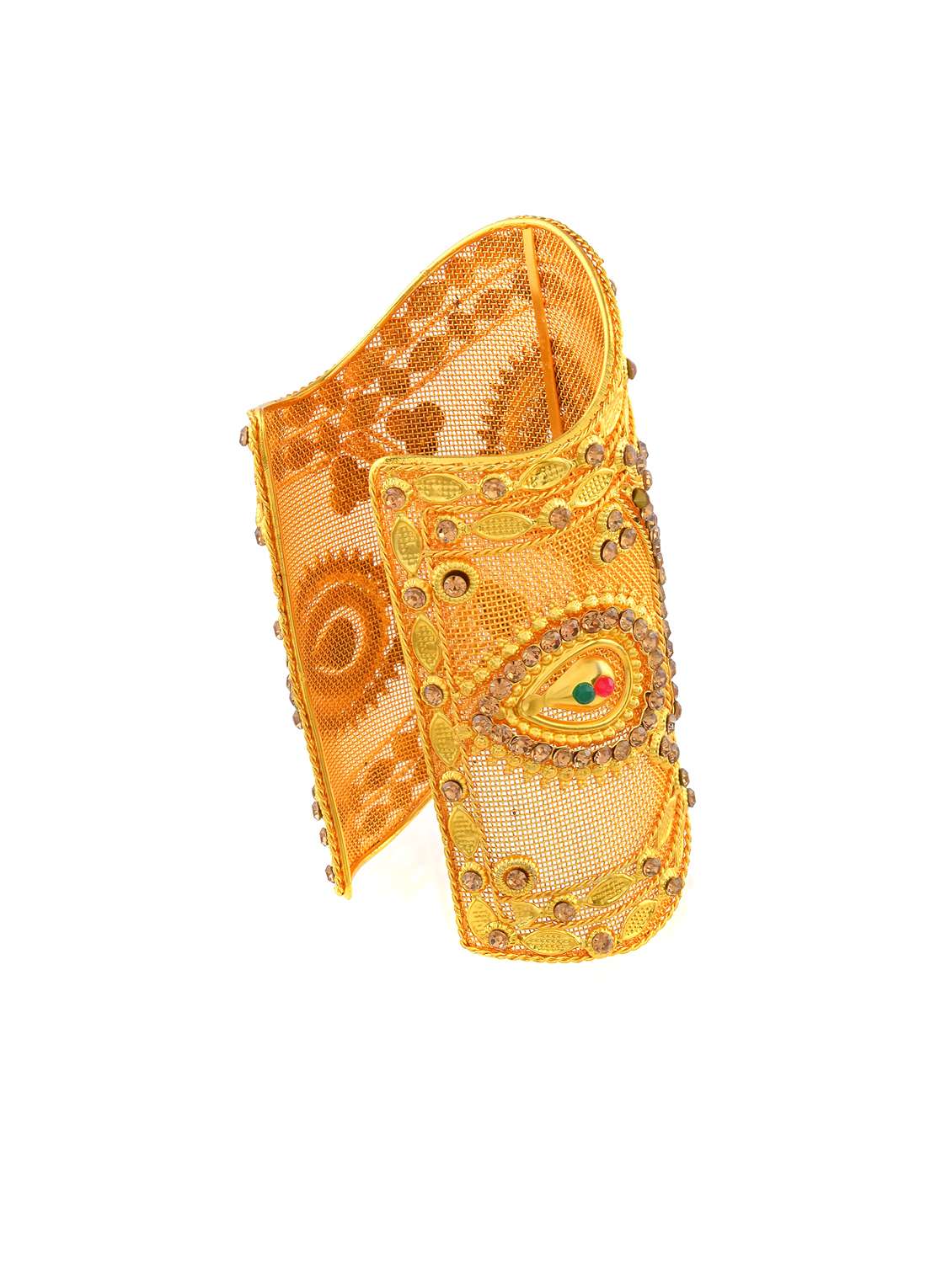 brass gold plated arm cuff traditional jewellery women - 21924027 -  Standard Image - 2