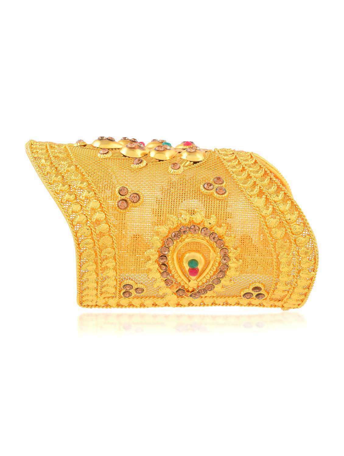 brass gold plated arm cuff traditional jewellery women - 21924028 -  Standard Image - 2